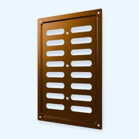 1724MER Metallic brown ERA Решетка вентиляционная MER регулируемая 170х240 окраш.сталь Metallic brown